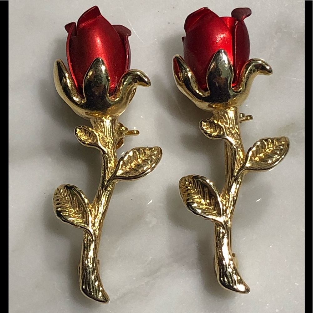 Rose Pin Pair